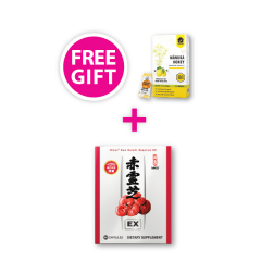Mikei Red Reishi Essence EX 1-Box with 1 FREE box of Vitahouse Mānuka Honey Lemon Drops